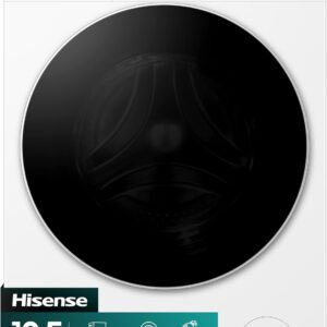 Hisense WF5I1045BWQ Wasmachine, voorlader, 10,5 kg, klasse A-40%, 1400 tpm, 15 programma's, automatisering, connectiviteit, stoom, refresh, touchscreen, maxi-mand, snelprogramma  Amazon.nl: Wonen & keuken